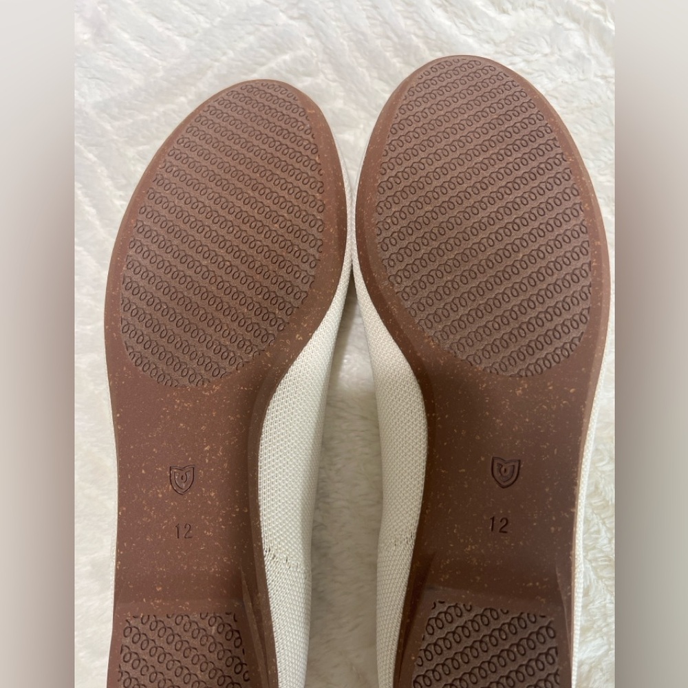 Rothy’s The Flat Gardenia Cream Bow Flats Size 12 Sustainable Knit NWOB - Picture 5 of 12